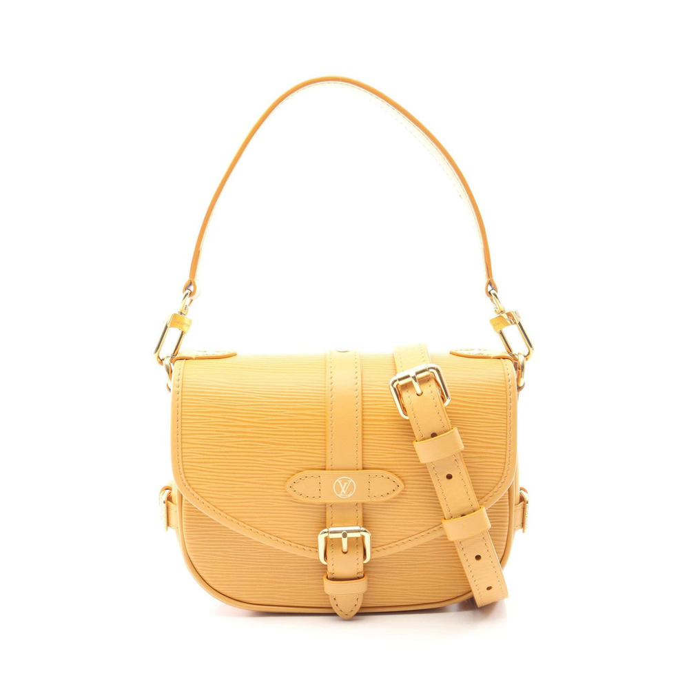 Louis Vuitton Saumur Handbag leather Epi yellow